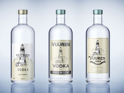 Vuuren Vodka Mockups alcoholic brands branding design graphic design illustration logo typography vector vodka vodka labels
