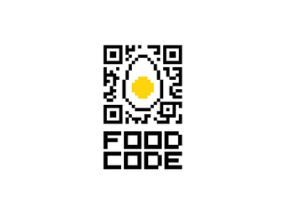 Food Code courses eat eating egg flat food logo online
