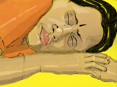 Sleep illustration photoshop