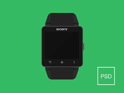 Smartwatch 2 Free PSD flat free psd psd smartwatch sony