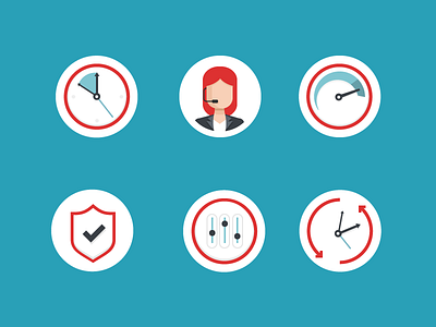 Flat Features Icons assitance flat flat icons icon security time icon web icons