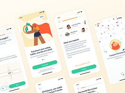 Fasting App Onboarding android clean design system fasting health ios minimal mobile onboarding product