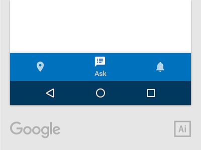 Android N Bottom Bar ( free .ai source file )