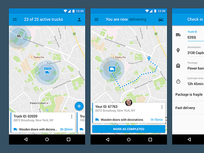 Delivery app concept WIP android app concept delivery