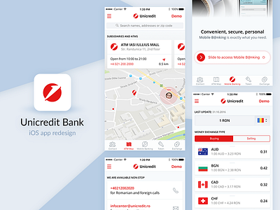 Unicredit Bank App Design Pitch app bank exchange ios iphone money pitch