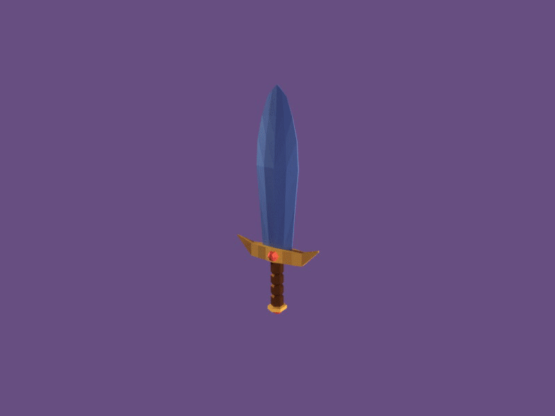 Magic sword of Justice 3d animation blender lowpoly particles render sword