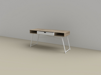 Abbetved office desk (2/10) 3d blender desk model office render