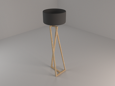 ZED Floor Lamp (5/10) 3d beginner blender floor lamp model render