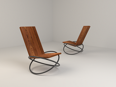 Bascule Chair by Andre Joyau 3D render interpretation (7/10) 3d blender chair model render
