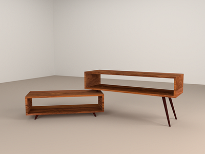 Scandinavian style TV Cabinet (9/10) 3d b3d blender furniture model render