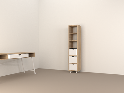 Tall Cabinet (10/10) 3d blender model render