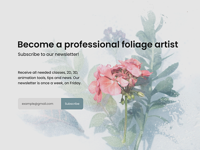 Subscription page for artists