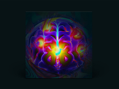 color brain art cover design