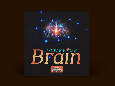 power of brain cover design for podcast and music