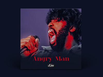 angry man podcast cover design