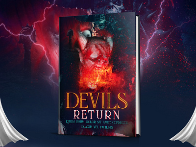 devil return dark horror fantasy book cover design