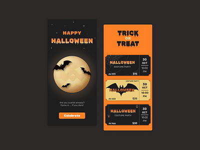 Halloween | Mobile App app design graphic design illustration ui ux