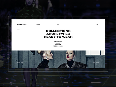 Balenciaga. Redesign concept desktop dress ecommerce fullscreen minimal mobile motion ui ux web webdesign website