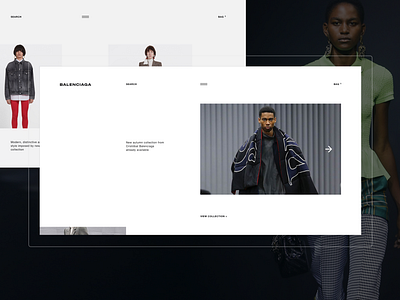Balenciaga. Redesign concept design desktop dress ecommerce fullscreen minimal mobile motion typography ui ux web webdesign website