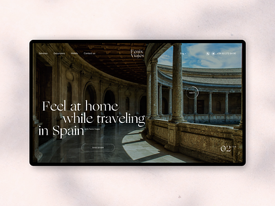 Fenix Viajes design desktop fullscreen minimal typogaphy ui ux web website