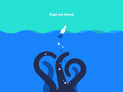 404 404 design detroit error flat freelance monster portfolio sea squid ui ux