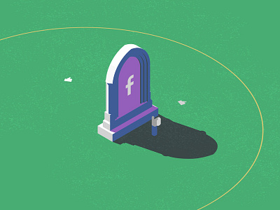 Facebook Is Dead Editorial editorial facebook freelance illustration