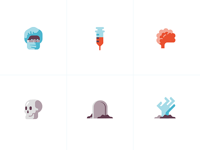 Sinister Plot brain detroit doctor freelance icons illustration skull syringe zombie