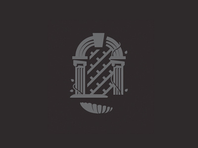 Ivory Garden Records Logo available cool dark design designer detroit elegant flat flat design for hire fountain freelance garden illustration illustrator logo stone vector