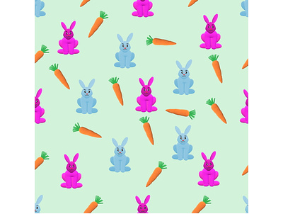 Зайцы и морковка 3d design graphic design illustration vector