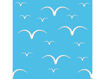 Чайки в небе 3d design graphic design illustration vector