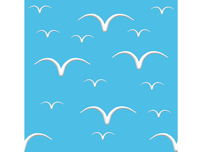 Чайки в небе 3d design graphic design illustration vector
