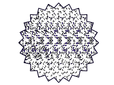 Принт-стереокартинка — черно-синие линии на прозрачном фоне