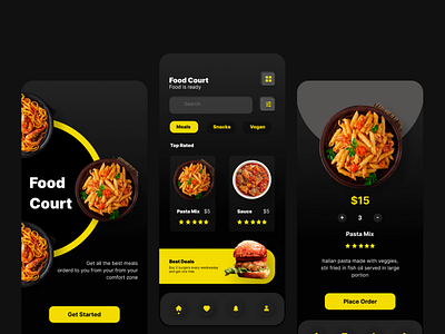 Food Court App Design by Wakama Ene