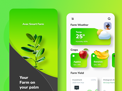 AVAC Smart Farm UI Design 2022 app best design farm graphic design plant tech ui ux