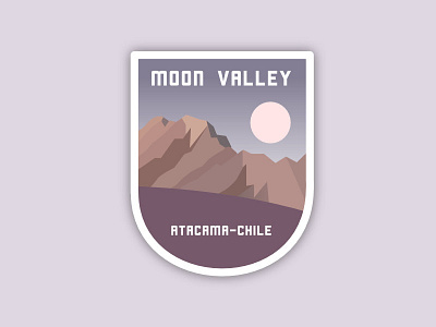 Moon Valley affinity atacama badge chile design illustration moon valley patch