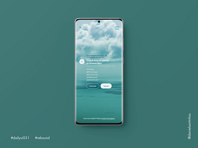 Daily UI #031 - File Upload (Rebound) 031 aveiro dailyui dailyui 031 dailyuichallenge elvas file upload freelancer graphic designer layout minimalism minimalist mobile ui rebound ui designer ui ux upload upload file uploads uploud