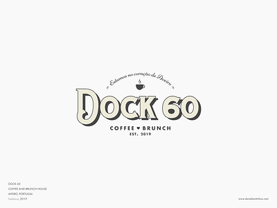 Dock 60 // logofolio 60 aveiro branding brunch brunch logo coffee coffee logo coffee shop coffeeshop design dock dock 60 freelancer graphic designer illustration logo design logotype logotypes type type logo