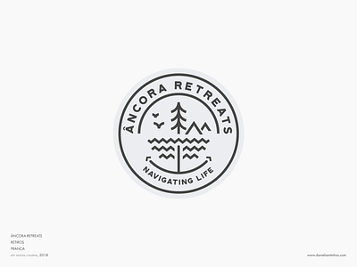 Âncora Retreats // logofolio anchor anchor logo aveiro badge badge design badge logo badges elvas freelancer graphic designer mindful mindfulness mountain nature nature logo retiros retreat retreats yoga âncora