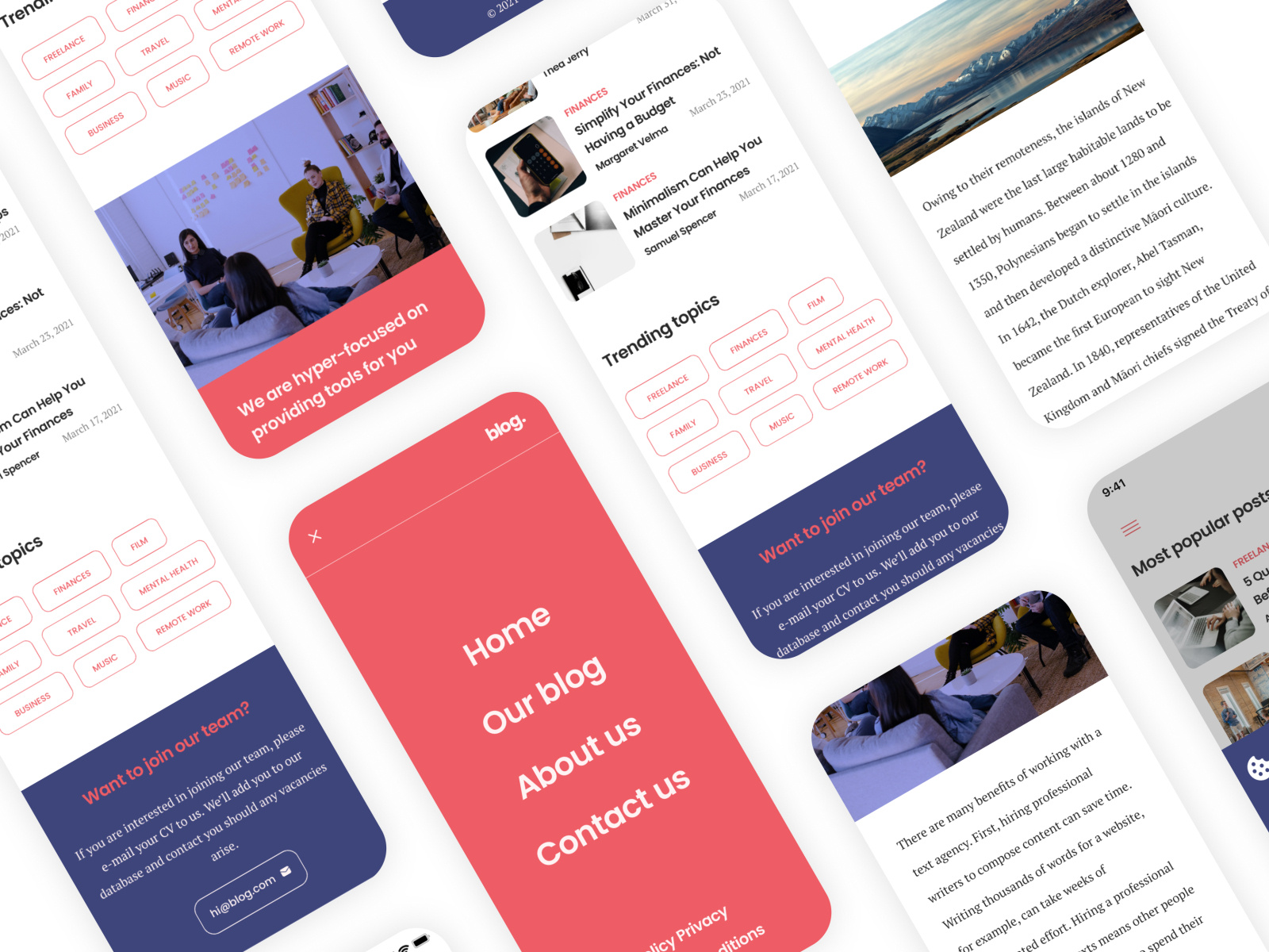Blog Figma UI Template (for sale) by Daniel Santinhos on Dribbble