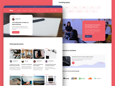 Blog Figma UI Template (for sale) blog blog design blog post blogging dailyuichallenge desktop figma for sale freelancer graphic designer grid home homepage layout minimalism podcast template ui design ui designer ui ux