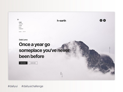 Daily UI #003 - Landing Page 003 appdesign aveiro daily ui dailyui dalai lama designer earth freelancer graphic designer landing page ui landingpage layout minimalism minimalist monochrome travel ui design ui designer ui ux