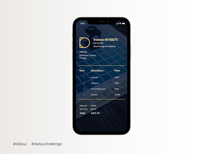 Daily UI #046 - Invoice