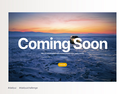 Daily UI #048 - Coming Soon