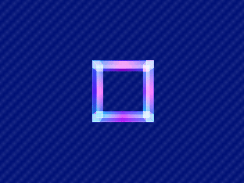 3D Rotation Cube 2.5d illstration