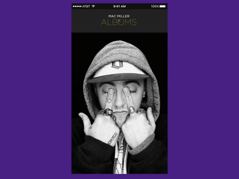 Daily UI 009 Music Player music player player music mac miller minimal ui dailyui daily animation 009