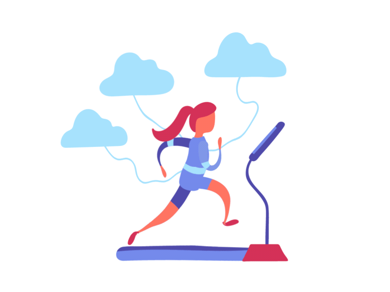 Running for your Data 2d ae aftereffect animation cycle cycle walk data duik flat design rig run treadmill