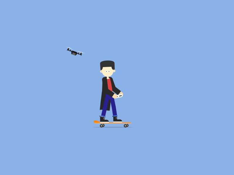 Jaypi 😎🥒 2d ae animation character cycle illustration motion rubberhose skate skateboard walkcycle