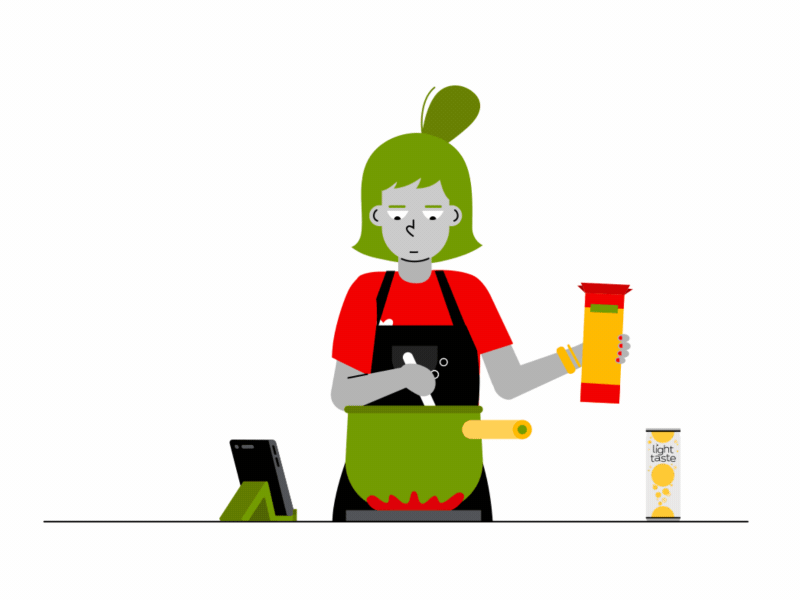 Pastagate 2d animation coca coke cooking illustration kitchen motion pasta smartphone