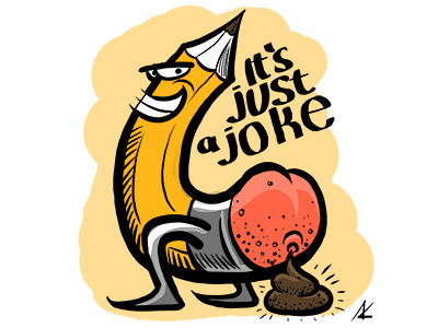 it`s just a joke caricature illustration
