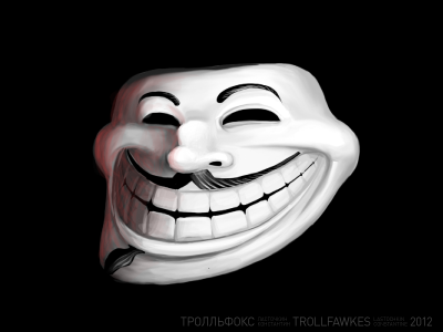 Trollfawkes fawkes guy humor illustration mask parody troll trollface